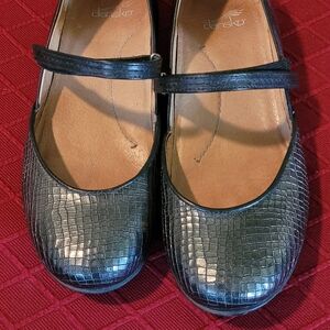 Dansko Nanette Croc Print Mary Jane's